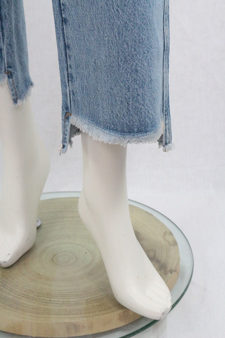 Jean Sisley droit bleu clair coton taille 32 Neuf Y2k 3