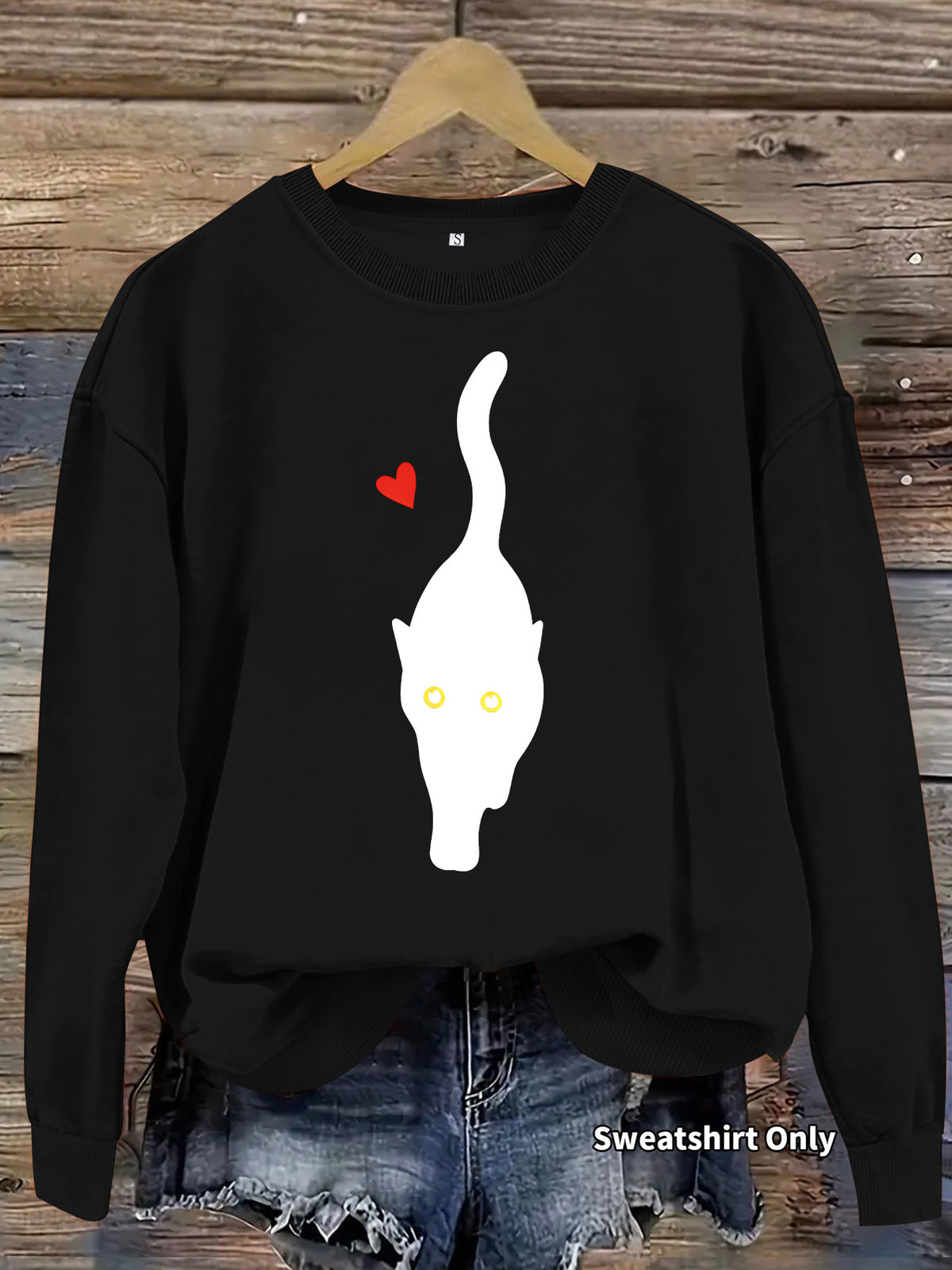 Sweat-shirt col rond en polyester, manches lanternes, imprimé transfert thermique, coupe ample, pour femme, 7 coloris 10