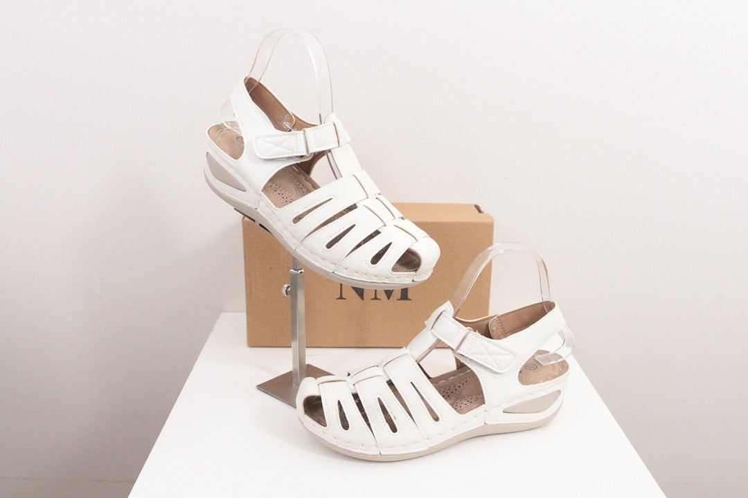 Sandales confort Nm simili cuir blanc 37 1