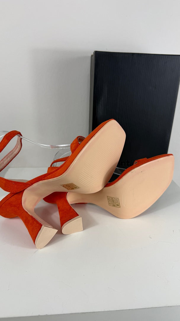 Sandales à talons Quanticlo en suédine orange taille 38 5