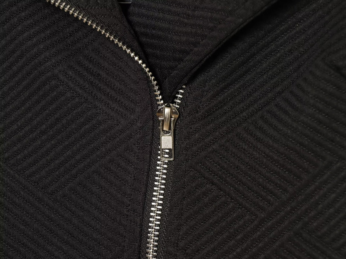 Veste cintrée col à revers zip oblique boutons femme noire – photo 11 – Frippin'Dealz