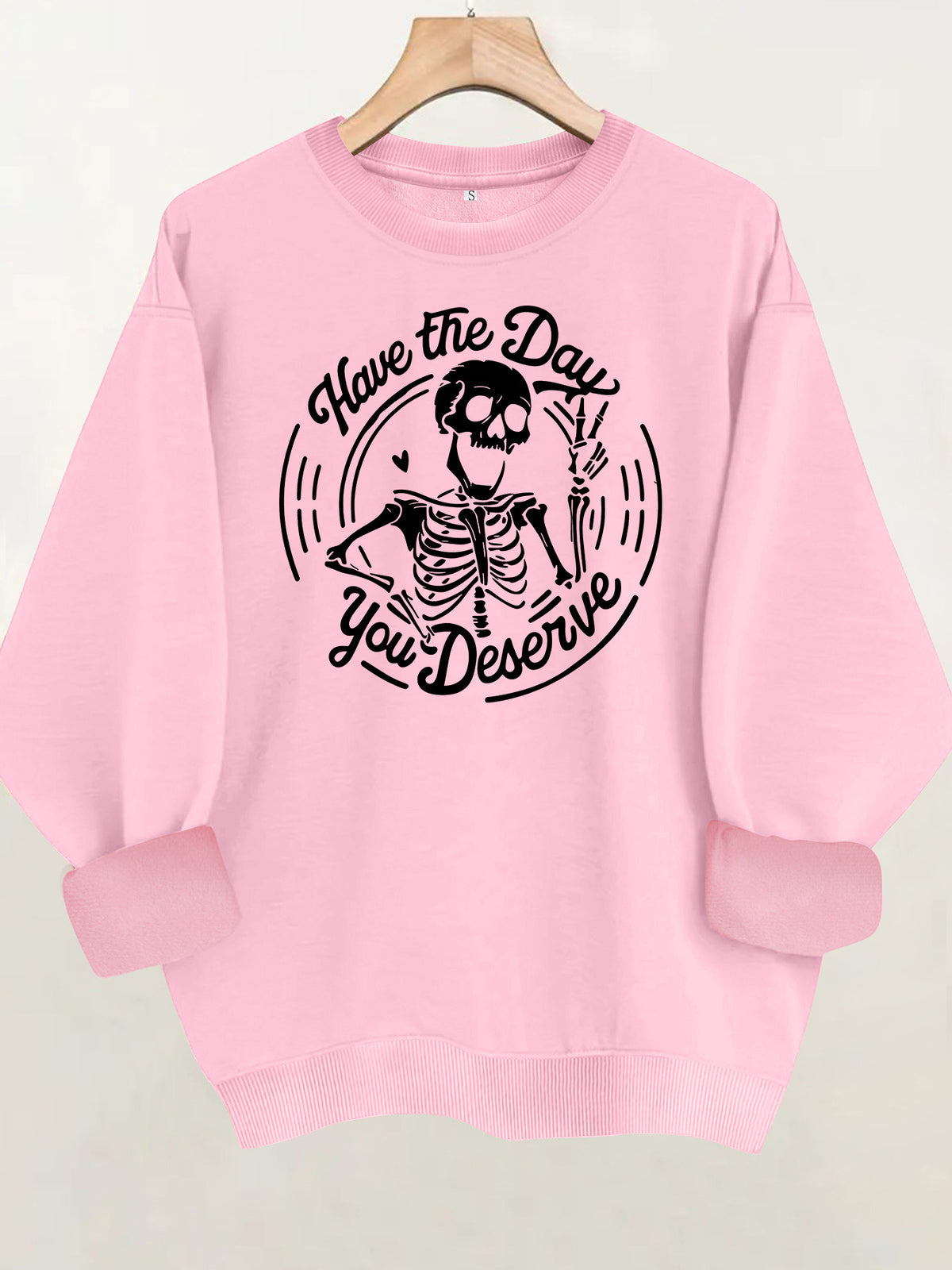 Sweat-shirt ample manches lanternes imprimé – photo 2 – Frippin'Dealz