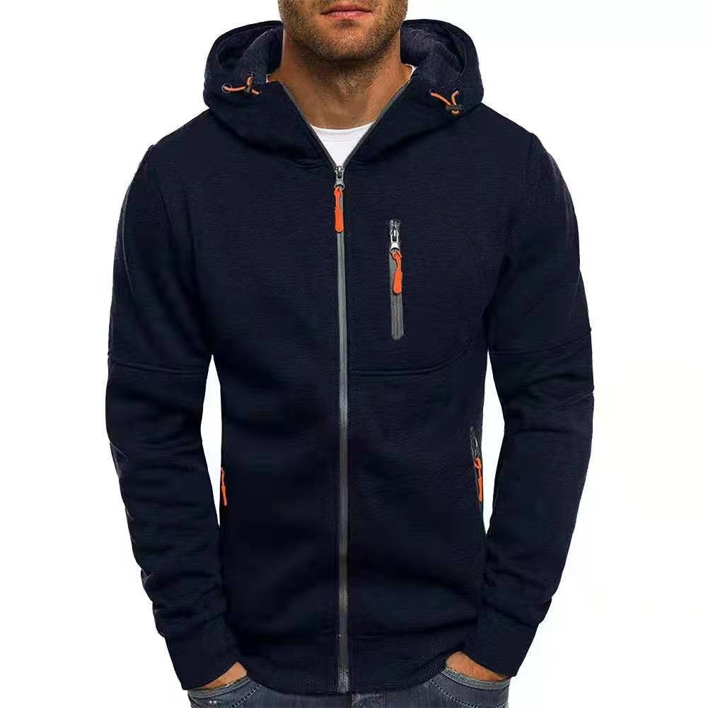 Gilet à capuche en jacquard pour homme, style sport et loisirs, 8 coloris 5