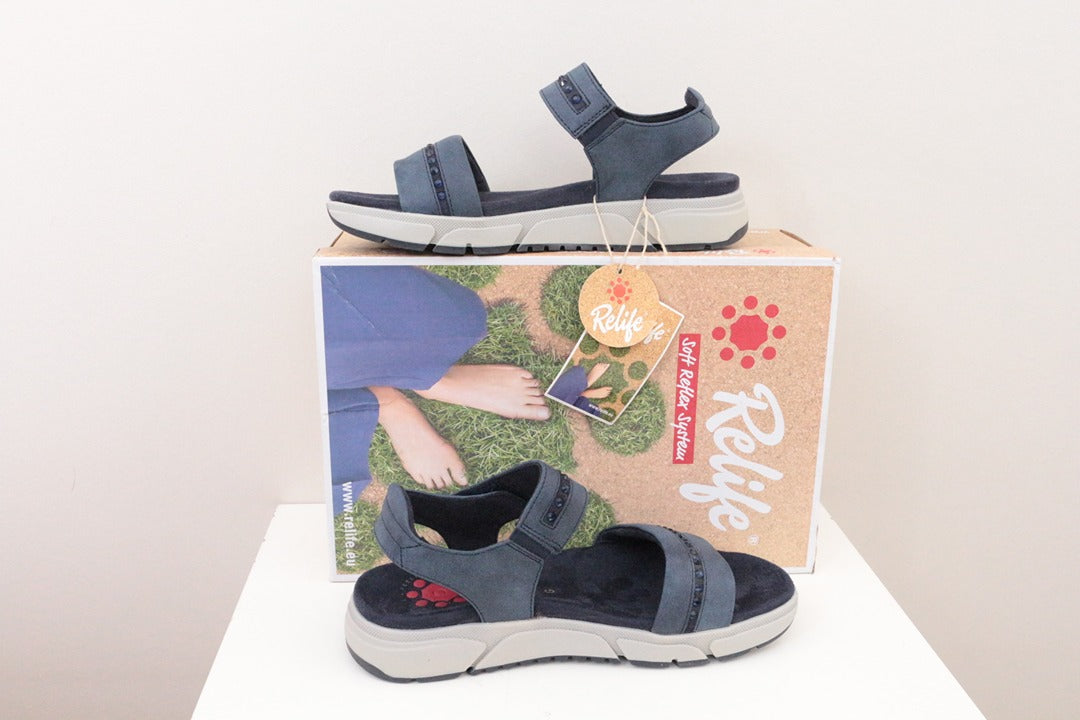 Sandales Relife bleu marine confort Soft Reflex taille 37 4