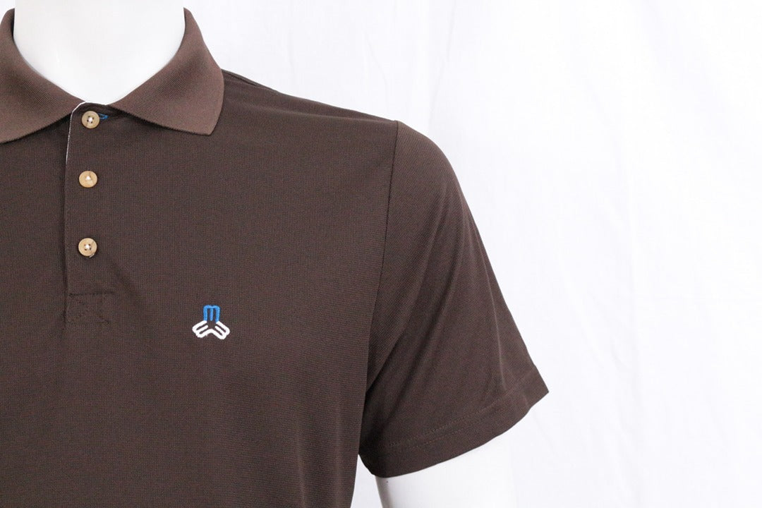 Polo marron Ludwig Maul homme coupe droite polyester 48 - Neuf avec étiquette 5