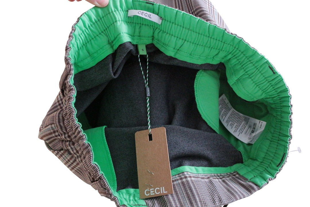 Jupe droite Cecil marron carreaux taille S - Neuf avec étiquette 8