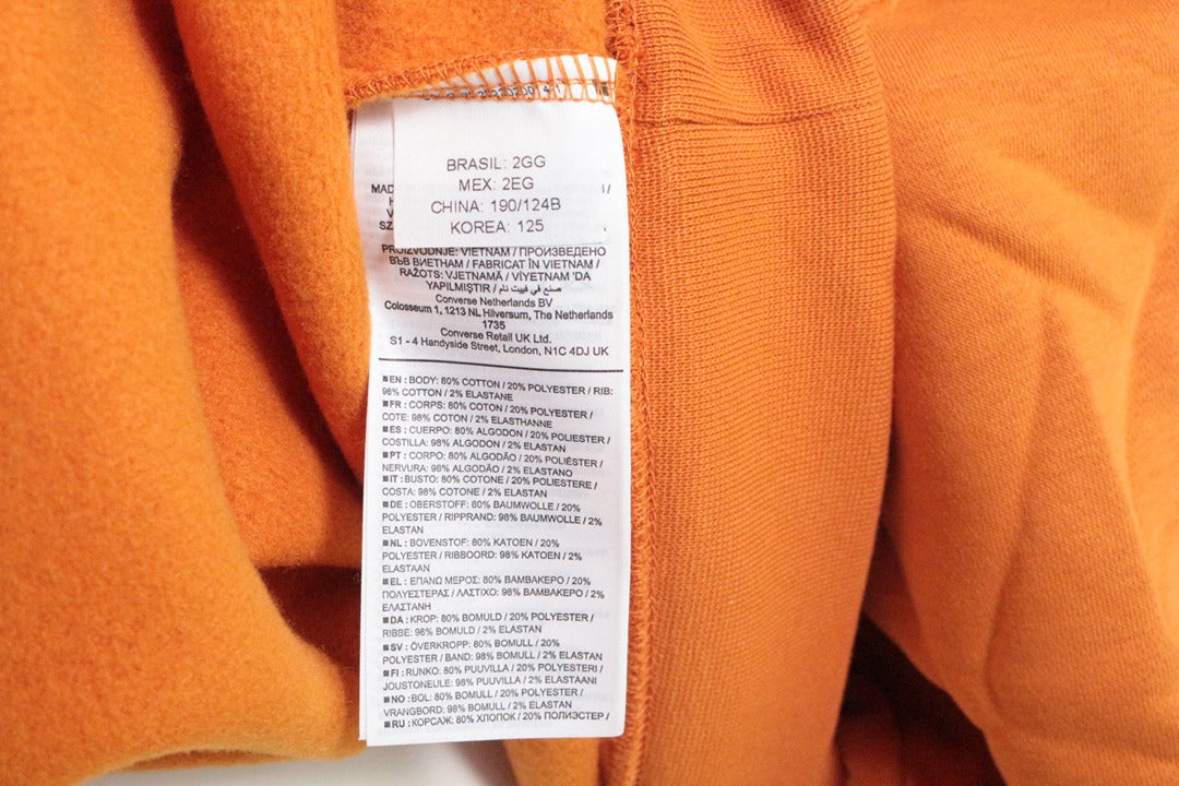 Converse Sweat Orange Xxl Neuf Logo Brodé Streetwear 9