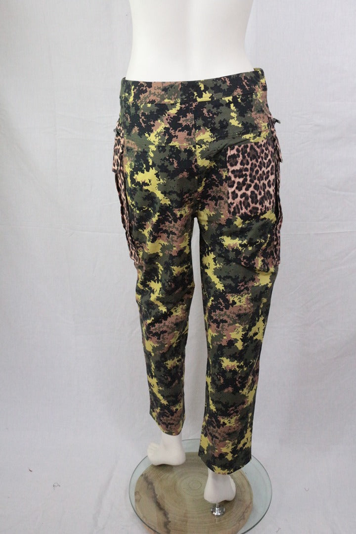 Pantalon cargo Twinset Actitude camouflage léopard M - Neuf avec étiquette 8