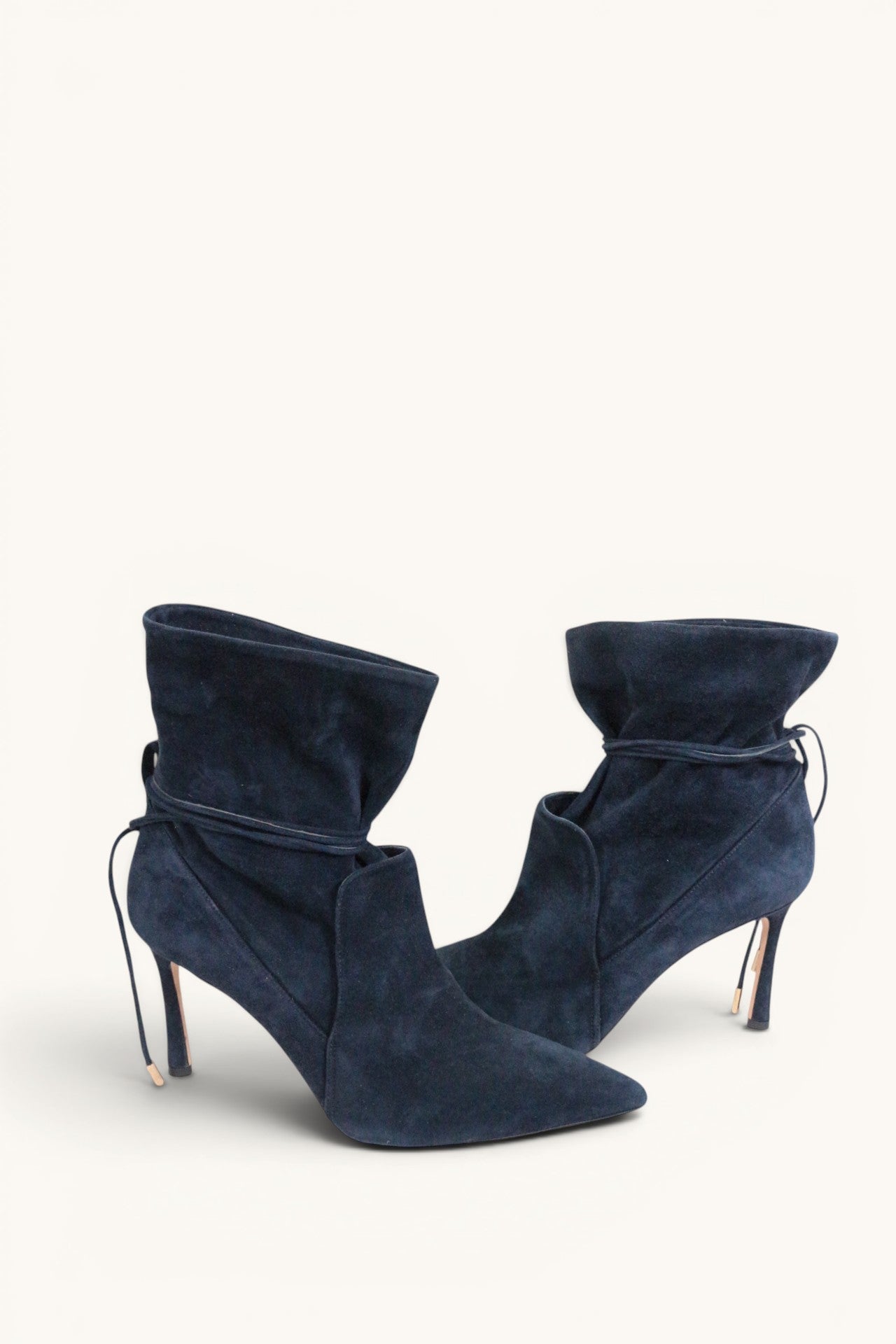 Bottines Ghazal Paris cuir marron souple avec liens à nouer - Neuves 18