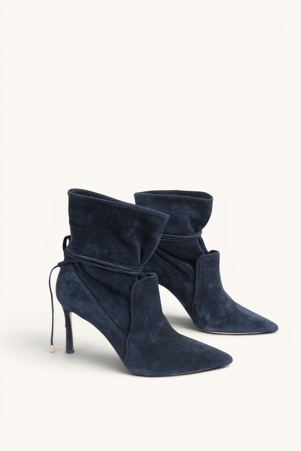 Bottines Ghazal Paris cuir marron souple avec liens à nouer - Neuves 19