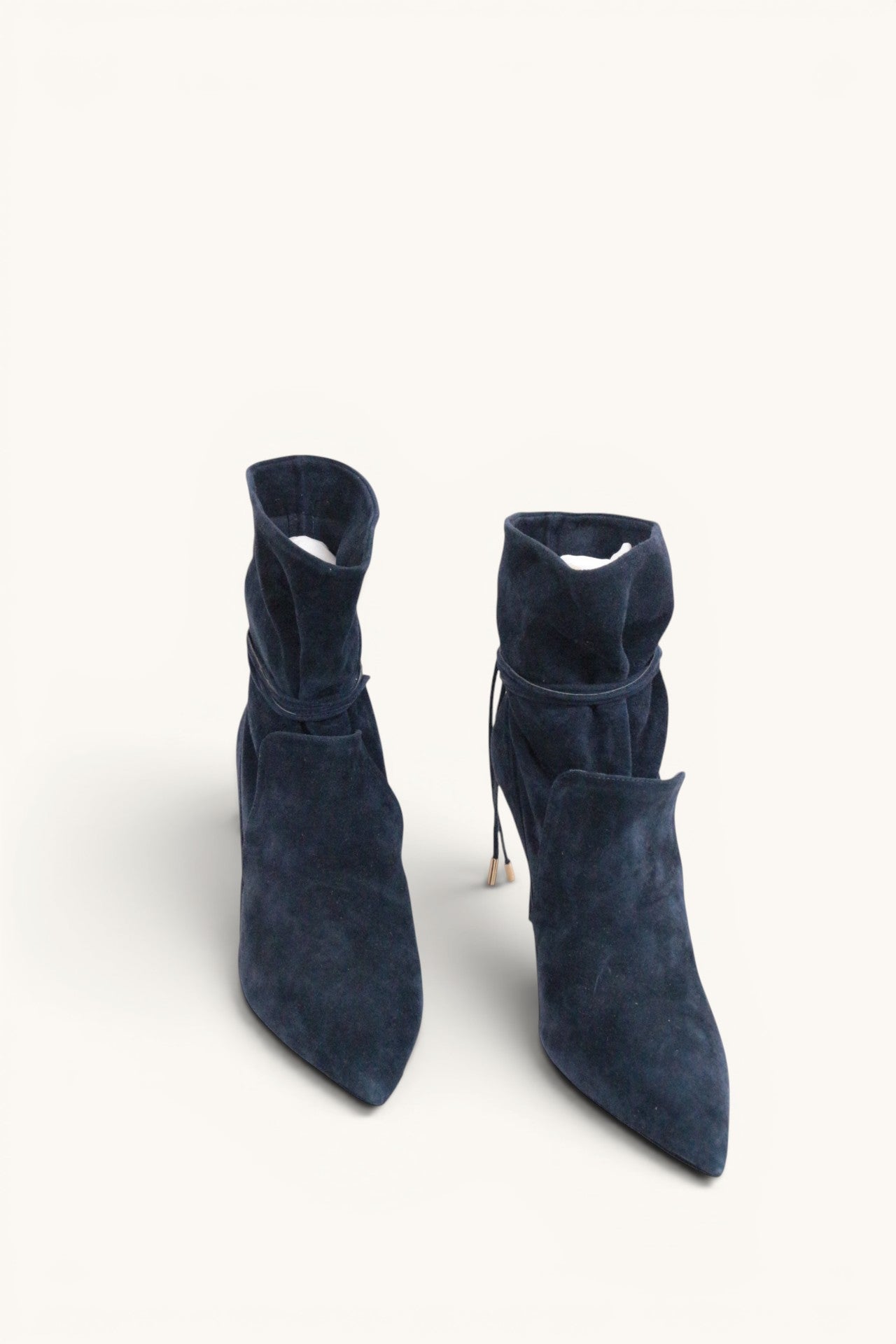 Bottines Ghazal Paris cuir marron souple avec liens à nouer - Neuves 20