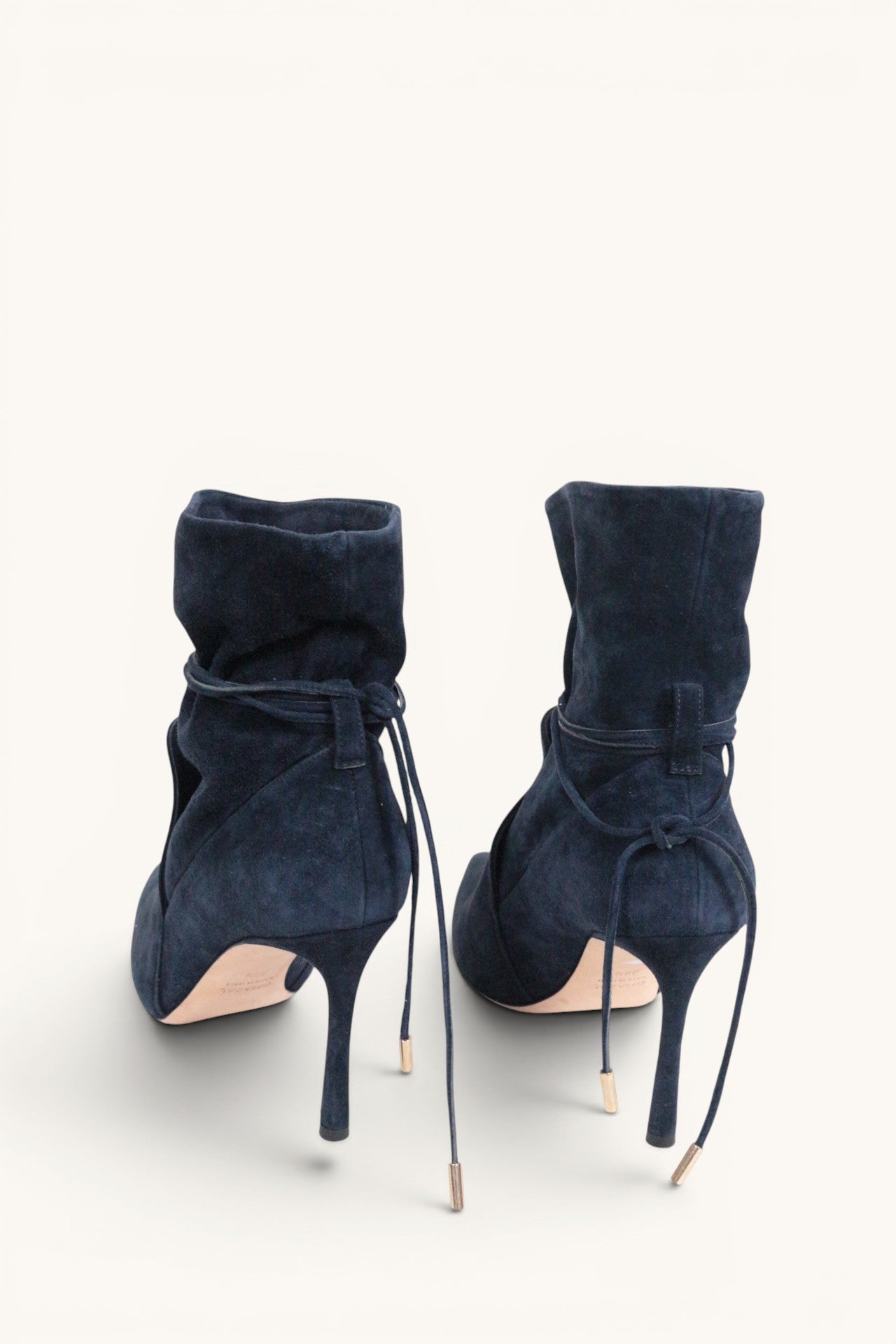 Bottines Ghazal Paris cuir marron souple avec liens à nouer - Neuves 22