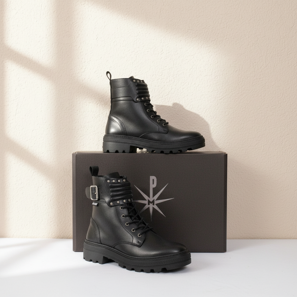 Palladium – Stiefeletten Pallacult 07 nap – Leder – Schwarz