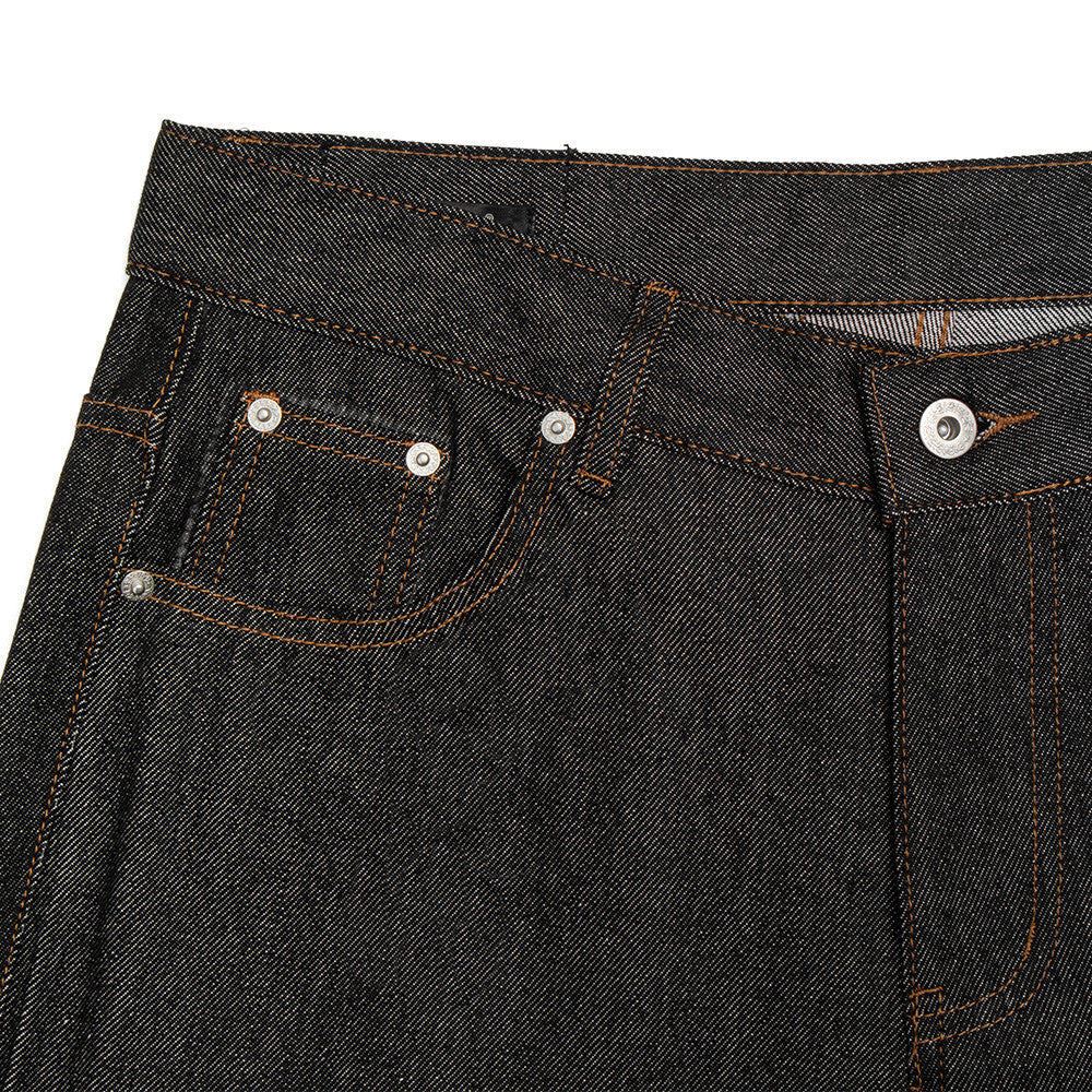 Jean évasé en denim brut brodé de fleurs pour homme, pantalon large style street 4