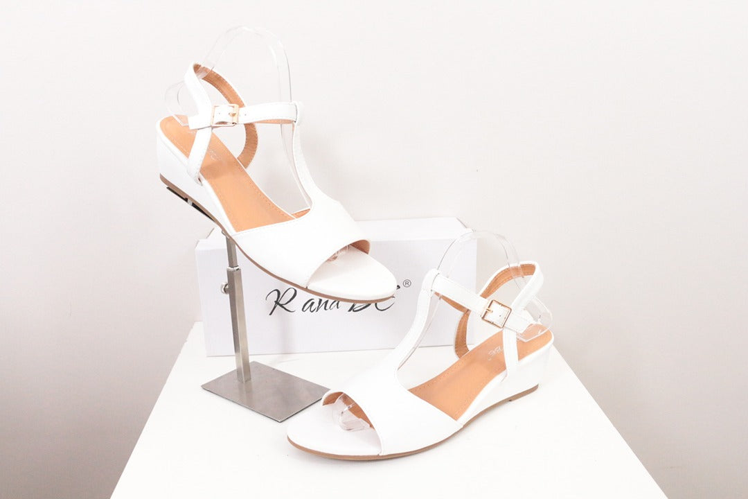 Sandales compensées blanches R and Be taille 41 1