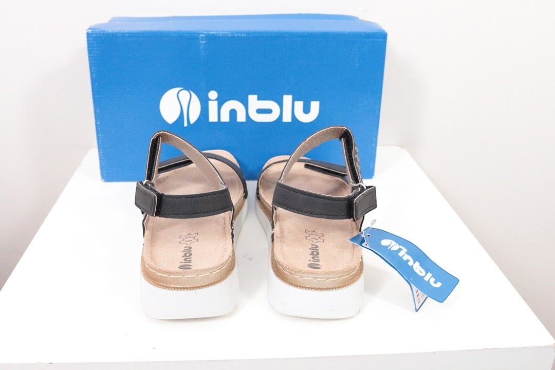 Sandales plates en cuir noir Inblu neuves taille 38 | Frippin'Dealz – photo 6