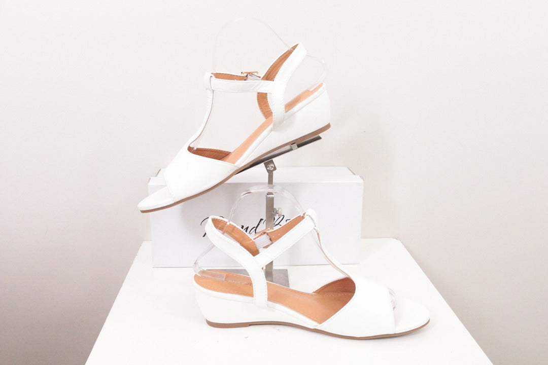 Sandales compensées blanches R and Be taille 41 5