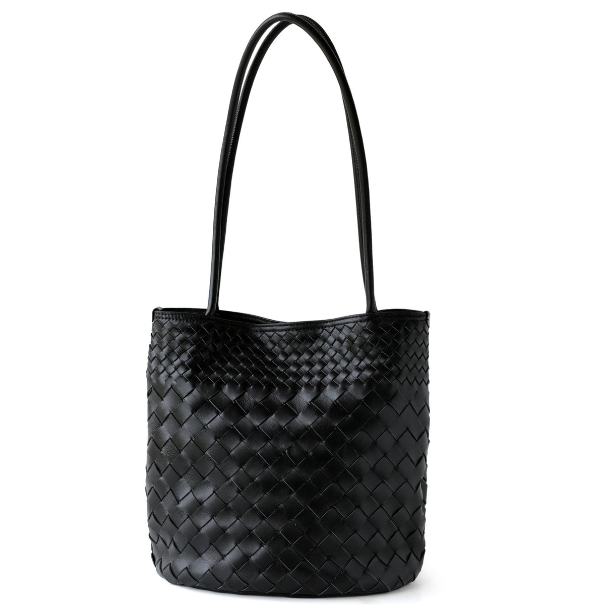 Sac seau tressé en cuir de mouton – photo 8 – Frippin'Dealz
