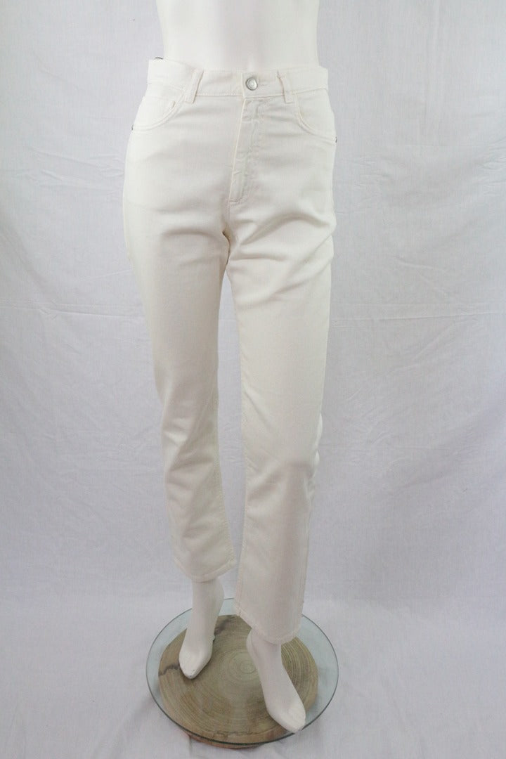 Jean slim ecru Sisley taille 26 neuf avec étiquette old money 1