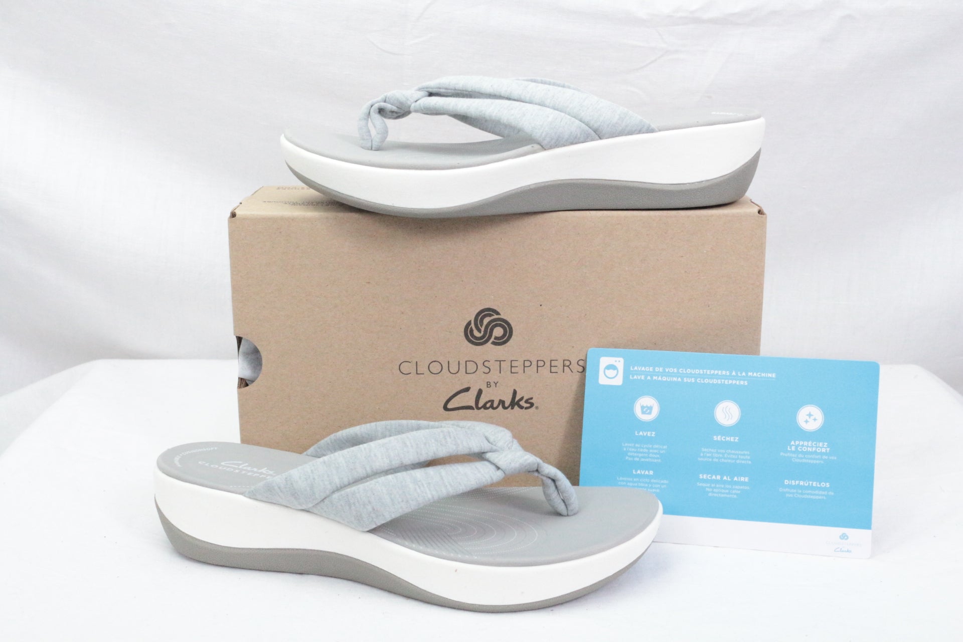 Clarks Sandales à plateformes Textile Gris   Neuf