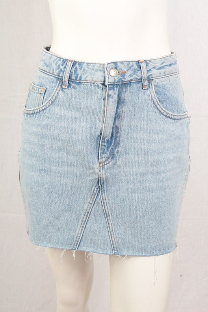 Mini Jupe En Jean Sisley Bleu Clair 38 Y2k Vintage 1