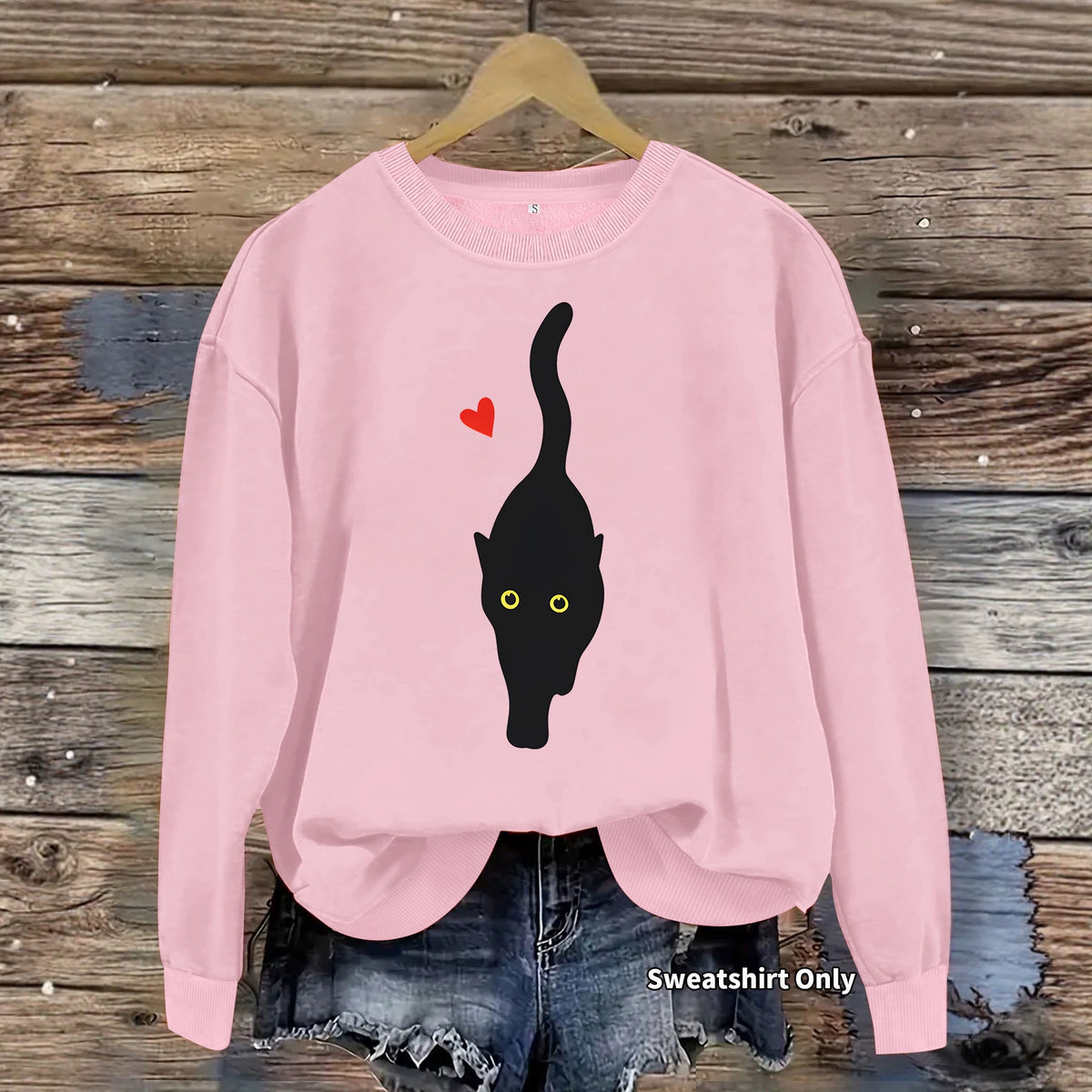Sweat-shirt col rond en polyester, manches lanternes, imprimé transfert thermique, coupe ample, pour femme, 7 coloris 3