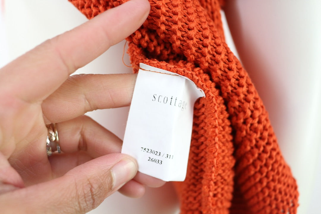 Scottage Cardigan Court Orange 40 Acrylique Boho Chic 10