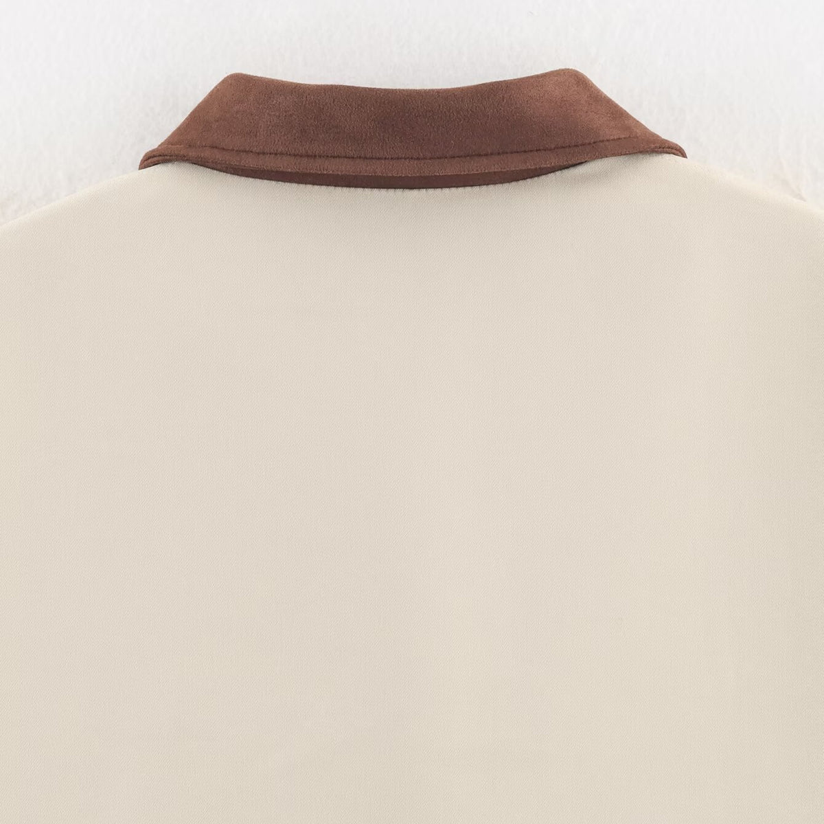 Veste workwear beige col contrasté – photo 3 – Frippin'Dealz