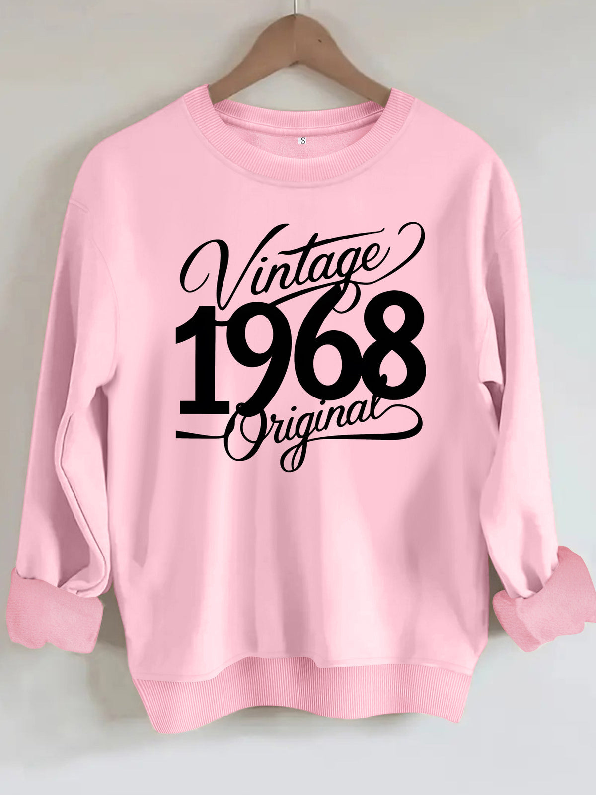 Sweat-shirt ample à col rond en molleton, imprimé, manches longues, pour femme, 7 coloris 8