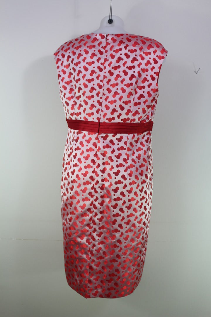 Robe midi Vava Exclusive London rose rouge pois taille Fr 42 7