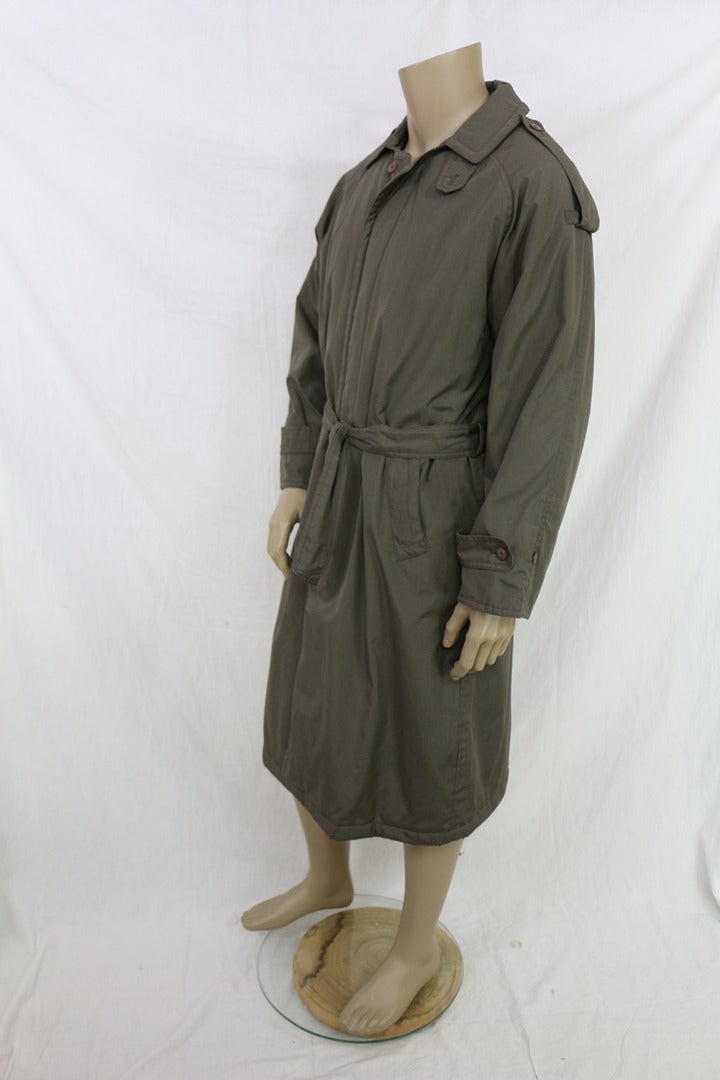 Trench coat homme John Stevens kaki coton polyester L vintage 8