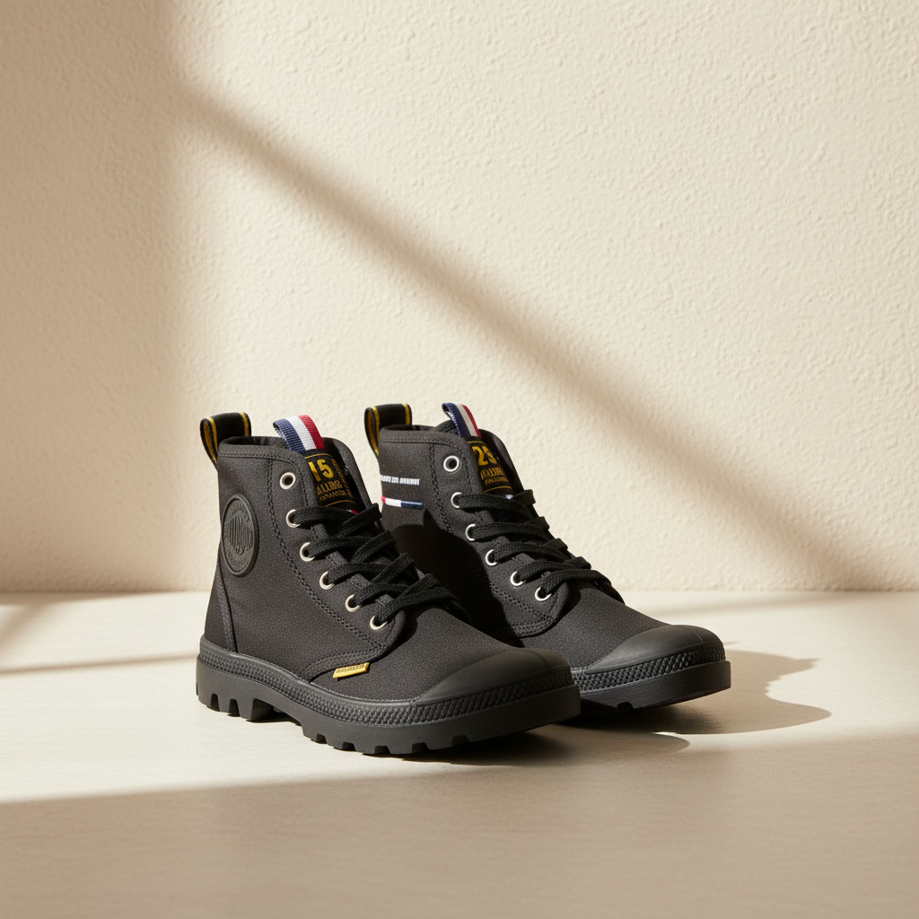 Palladium Pataugas Textile, Caoutchouc Noir  36 Neuf