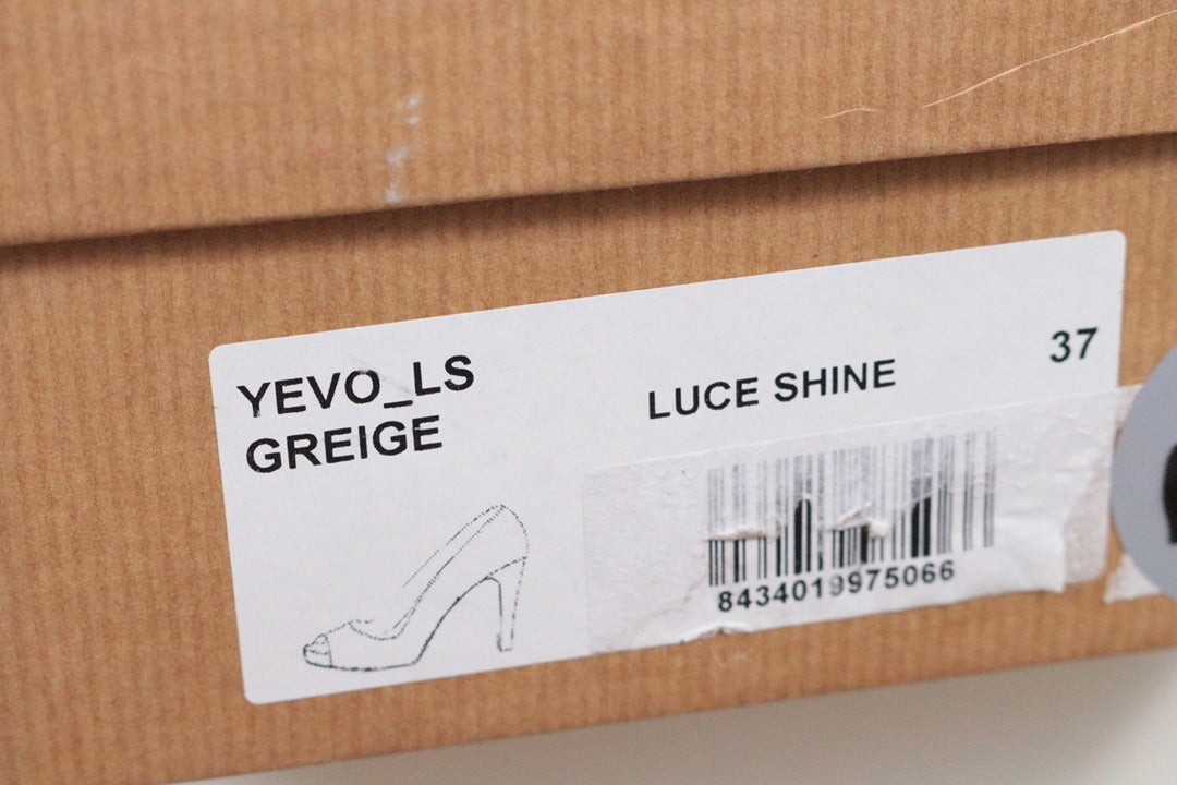 Escarpins Unisa Luce Shine cuir greige bout ouvert 37 10