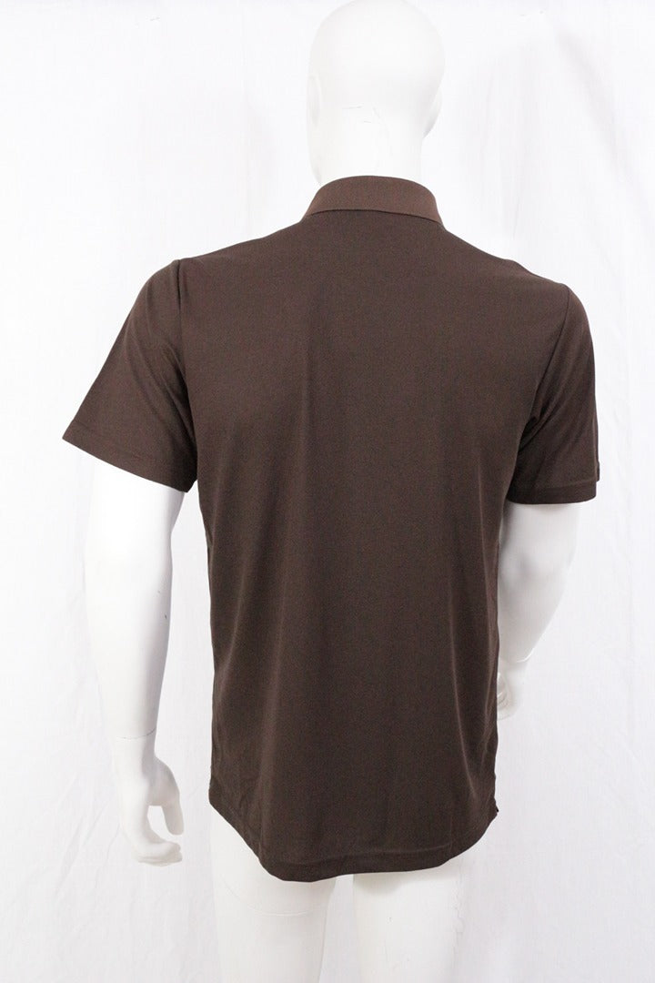 Polo marron Ludwig Maul homme coupe droite polyester 48 - Neuf avec étiquette 8