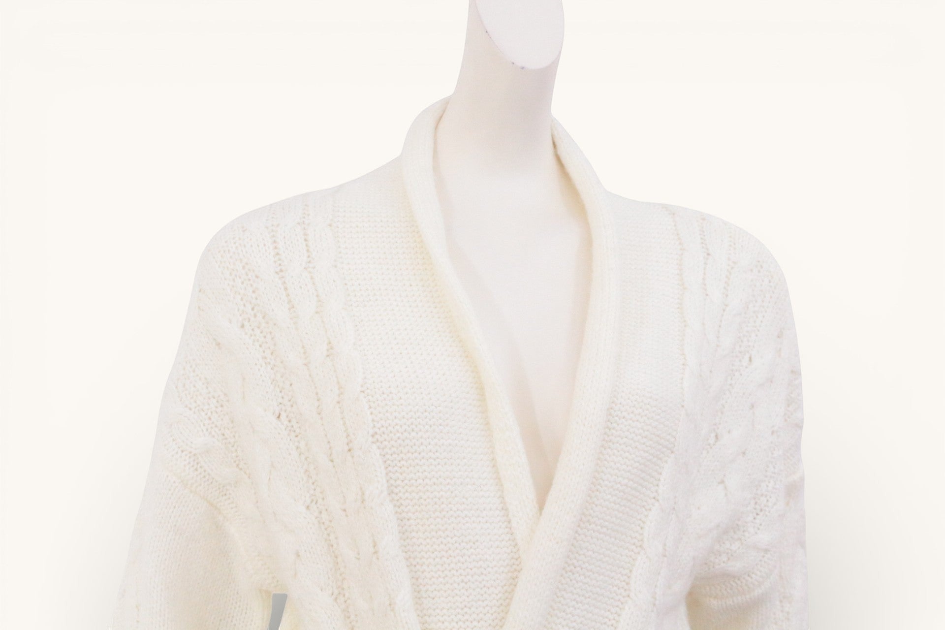 Lolaliza Gilet long Acrylique, Polyester, Polyamide Crème L  Neuf 3
