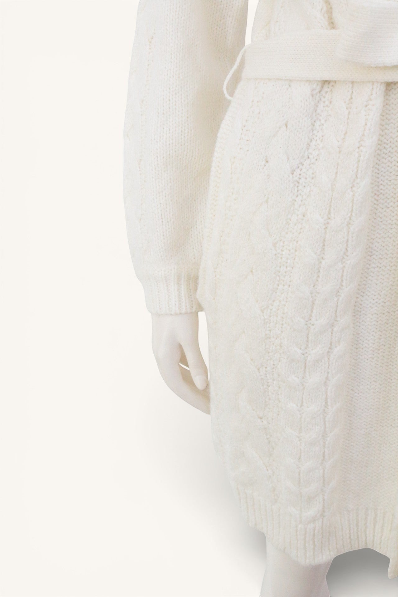 Lolaliza Gilet long Acrylique, Polyester, Polyamide Crème L  Neuf 5