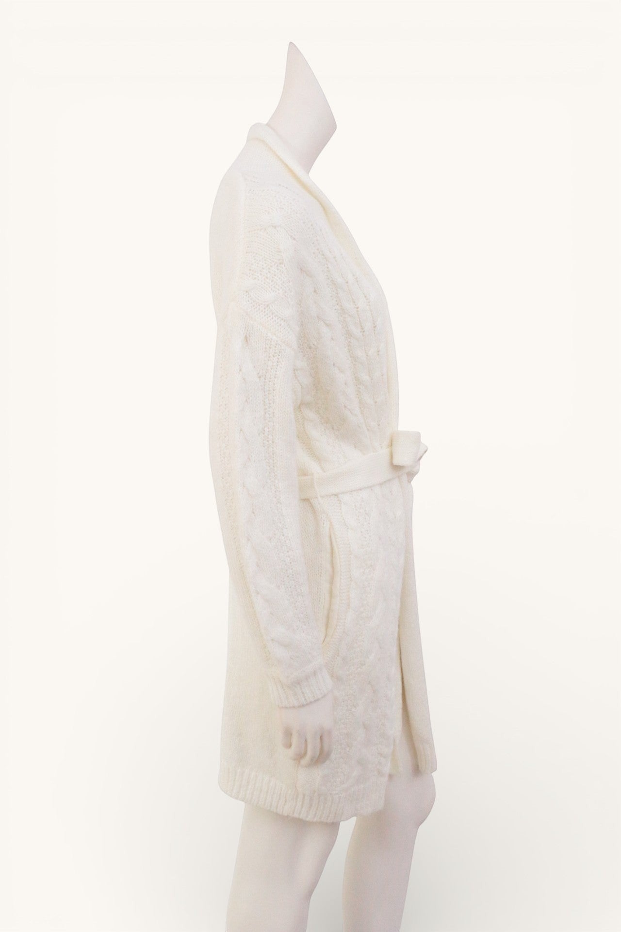 Lolaliza Gilet long Acrylique, Polyester, Polyamide Crème L  Neuf 6