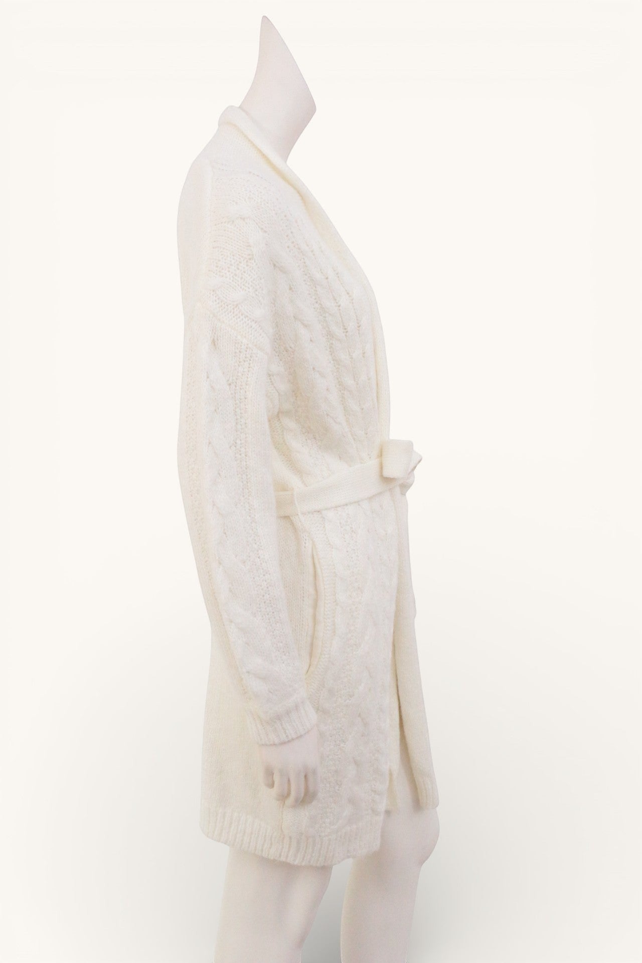 Lolaliza Gilet long Acrylique, Polyester, Polyamide Crème L  Neuf 7