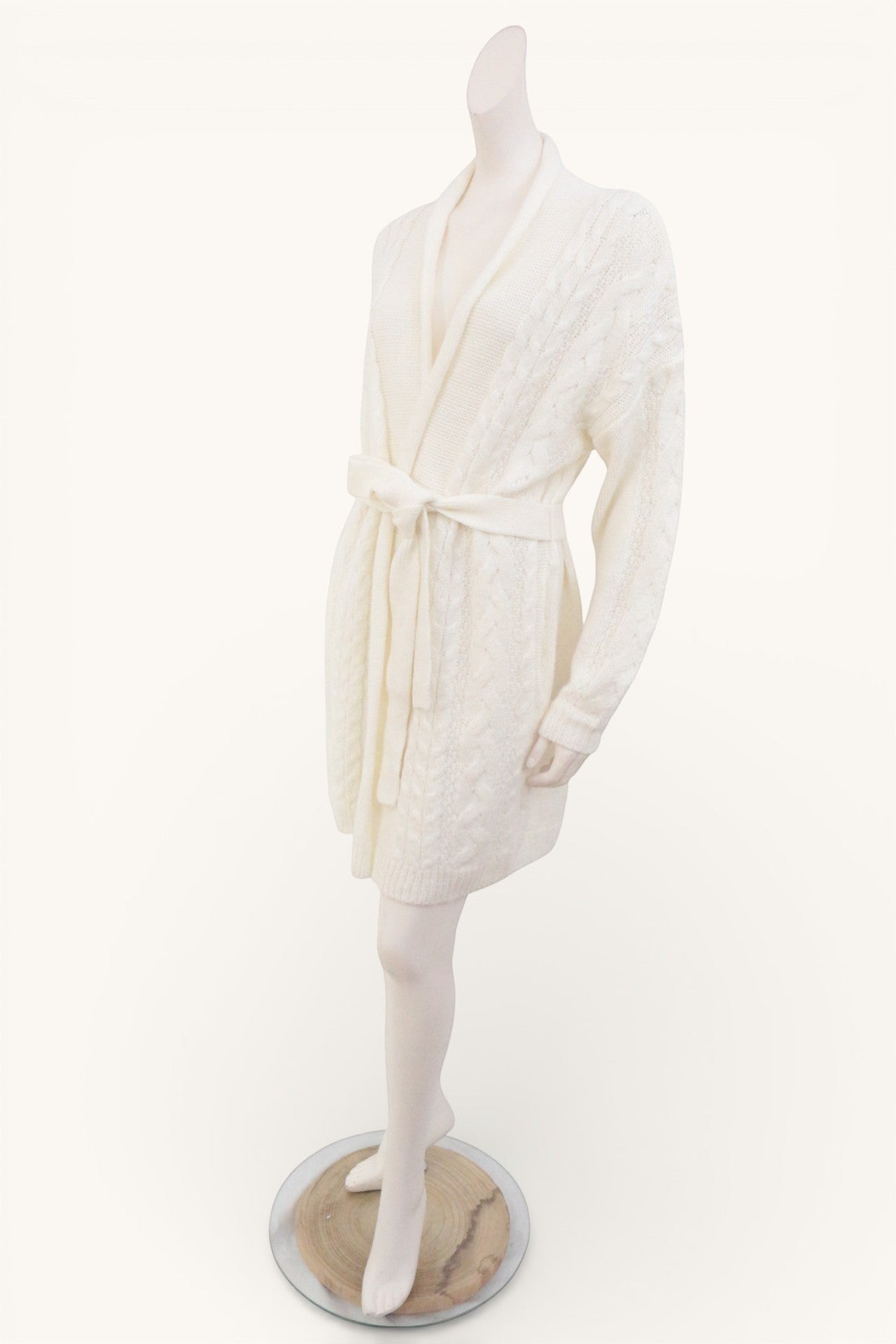 Lolaliza Gilet long Acrylique, Polyester, Polyamide Crème L  Neuf 10