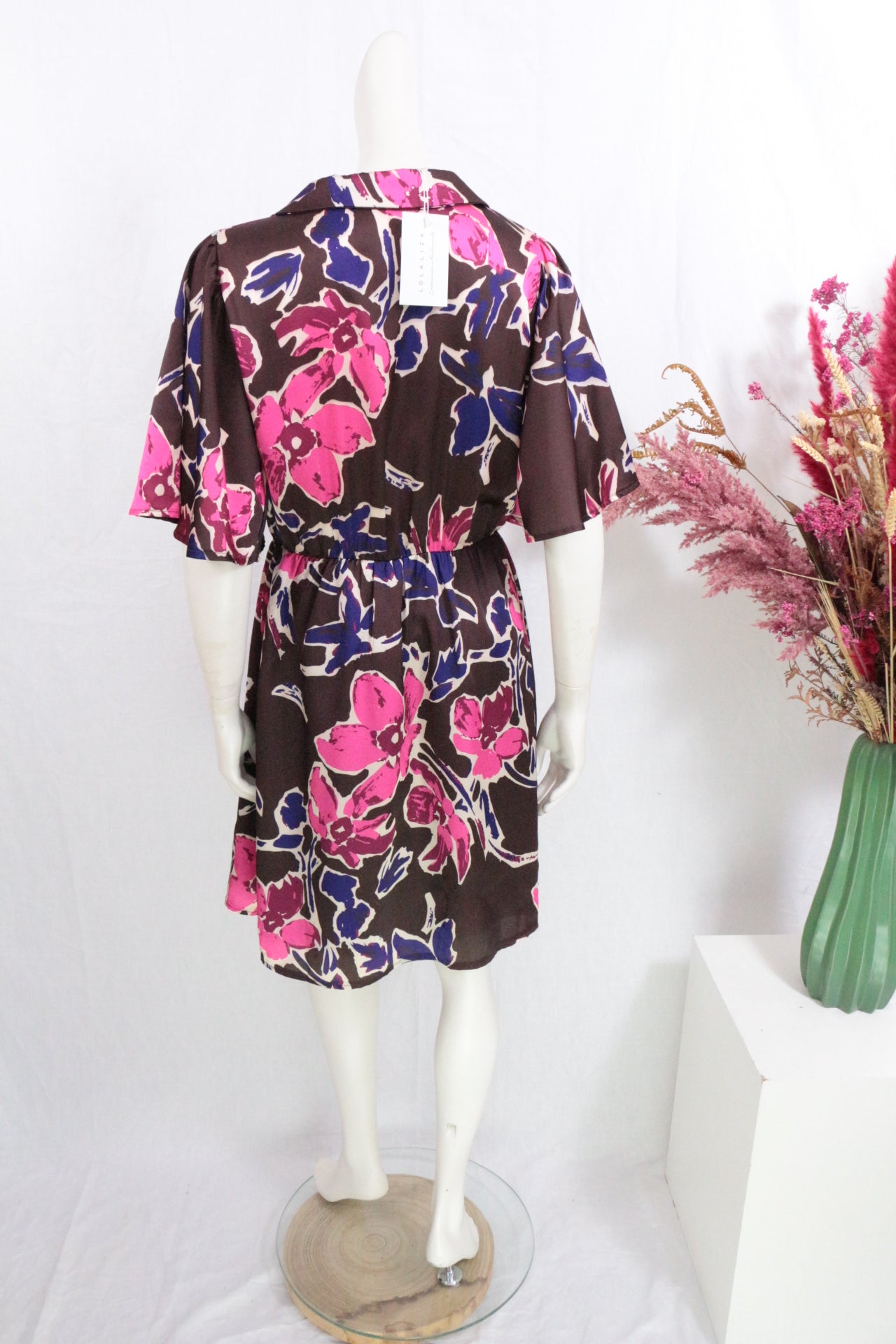 Lolaliza – Vestito longuette – Poliestere – Marrone, multicolore 7