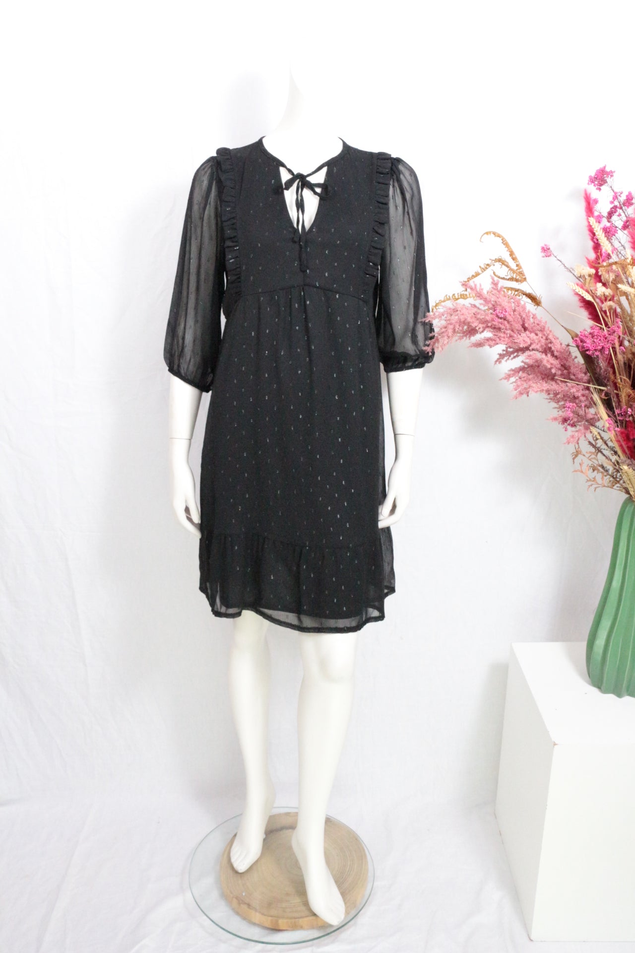 Lolaliza Robe mi-longue Polyester Noir S  Neuf 3