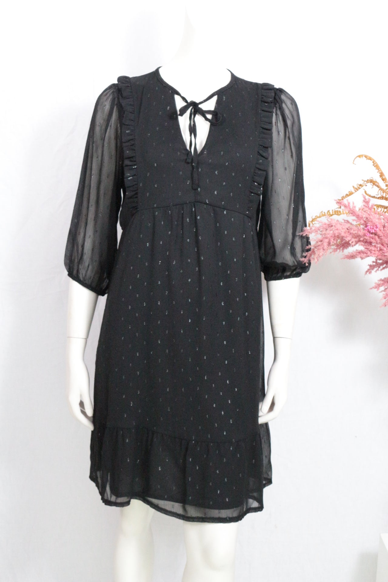 Lolaliza Robe mi-longue Polyester Noir S  Neuf 6