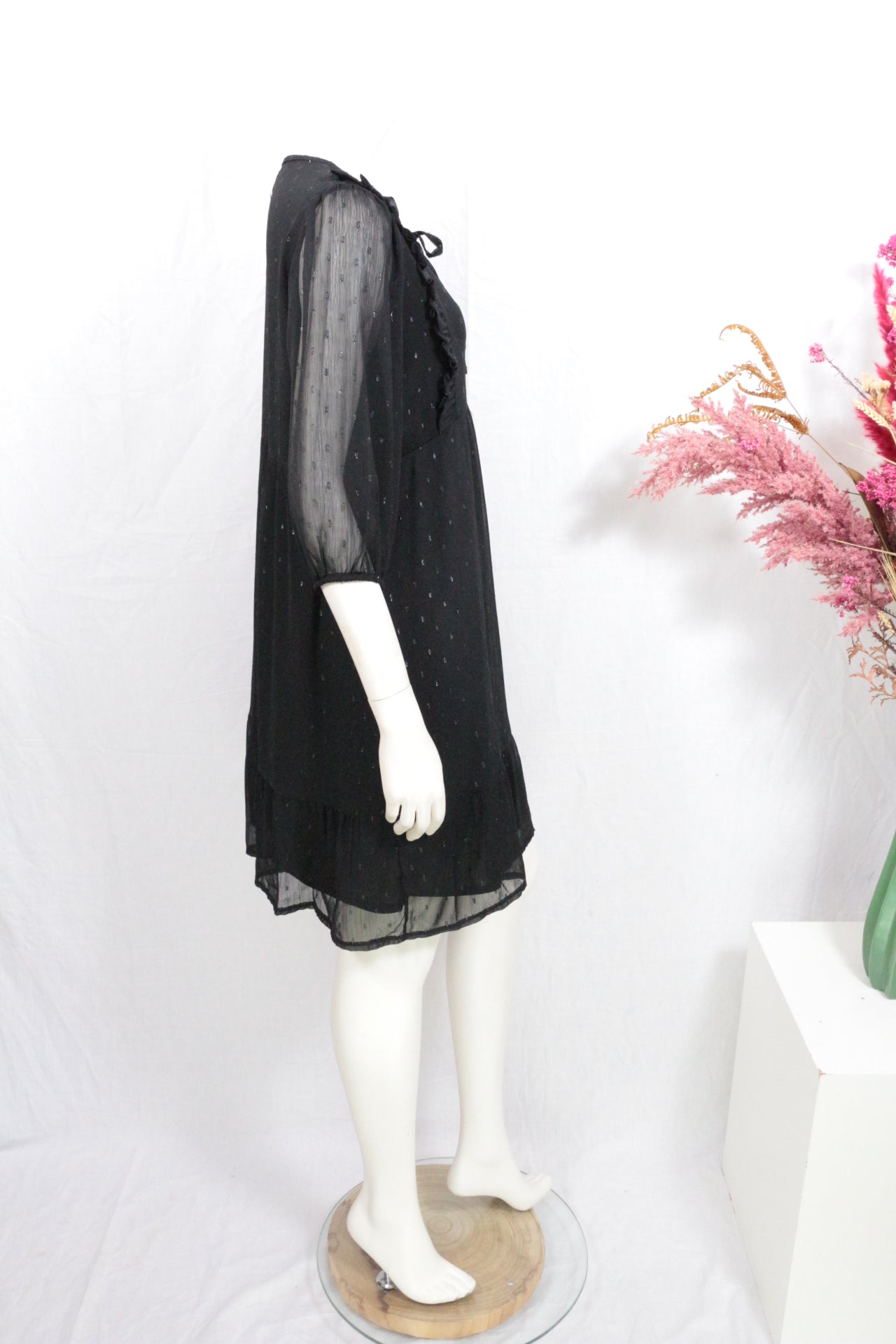Lolaliza Robe mi-longue Polyester Noir S  Neuf 8