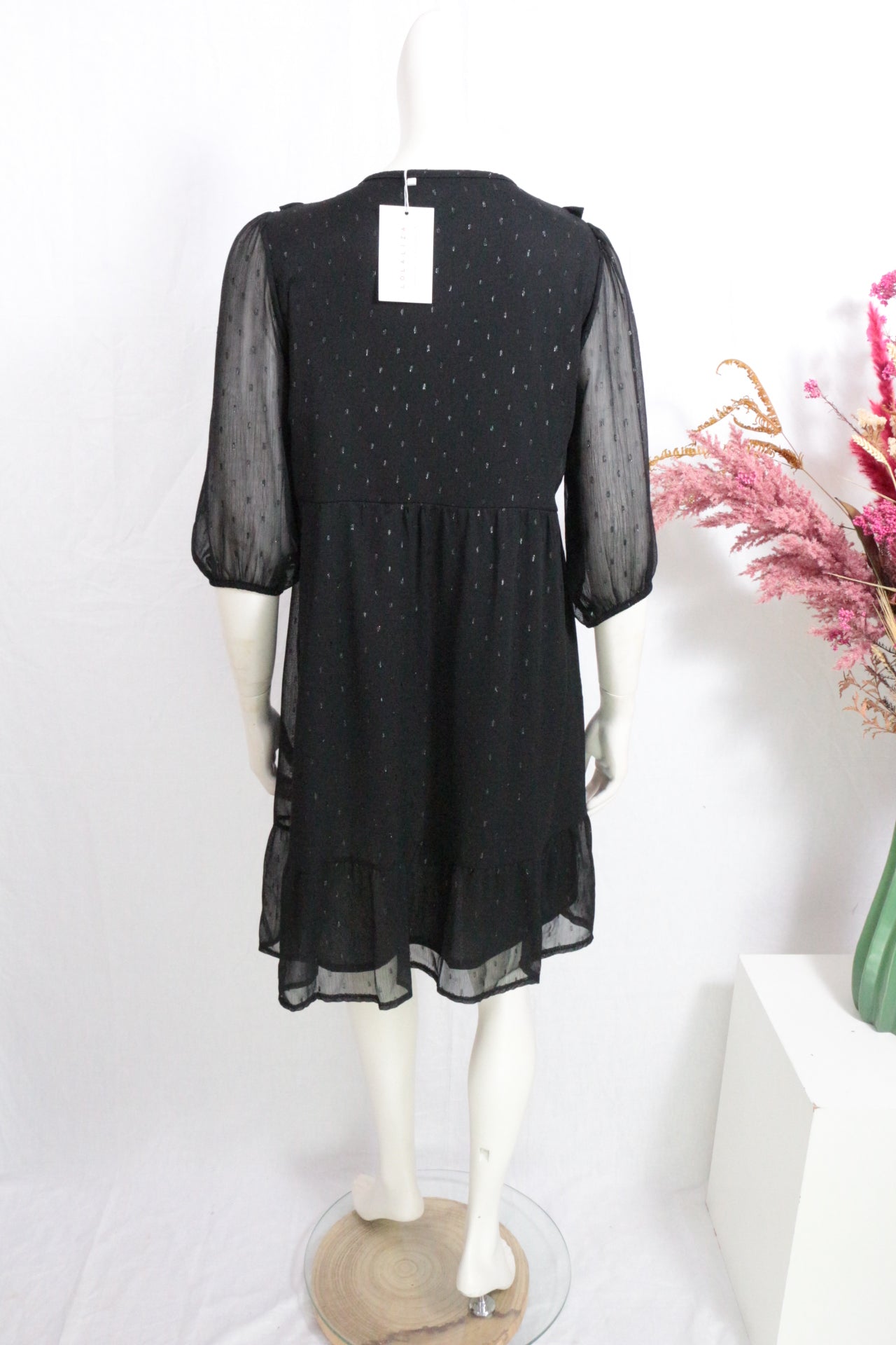 Lolaliza Robe mi-longue Polyester Noir S  Neuf 9