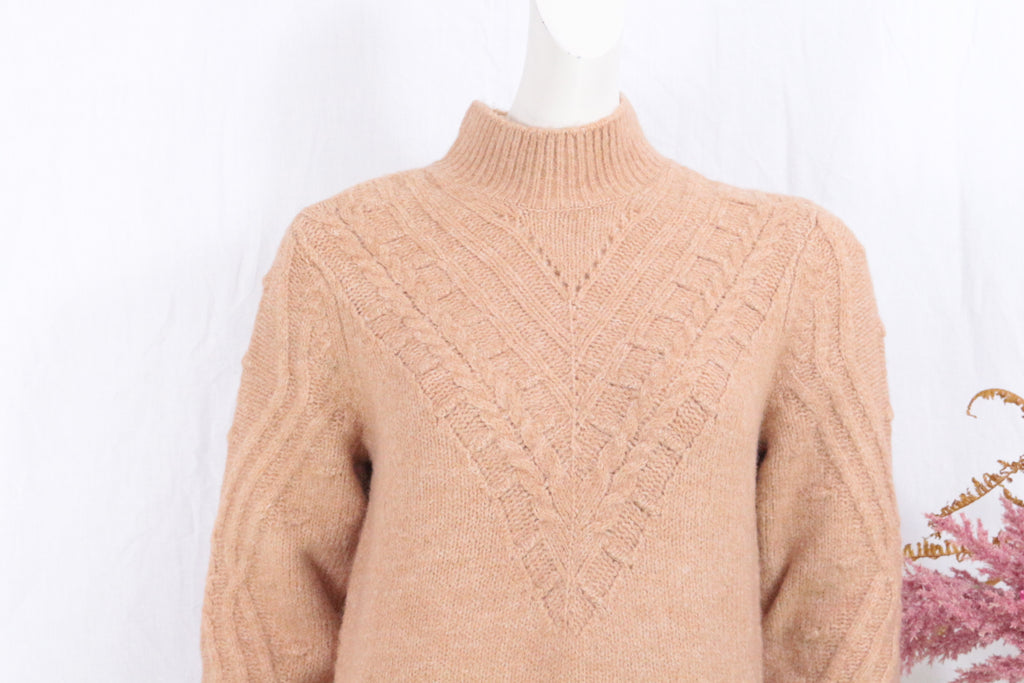 Lolaliza – Vestito a maglia – Acrilico, spandex, poliestere – Cammello