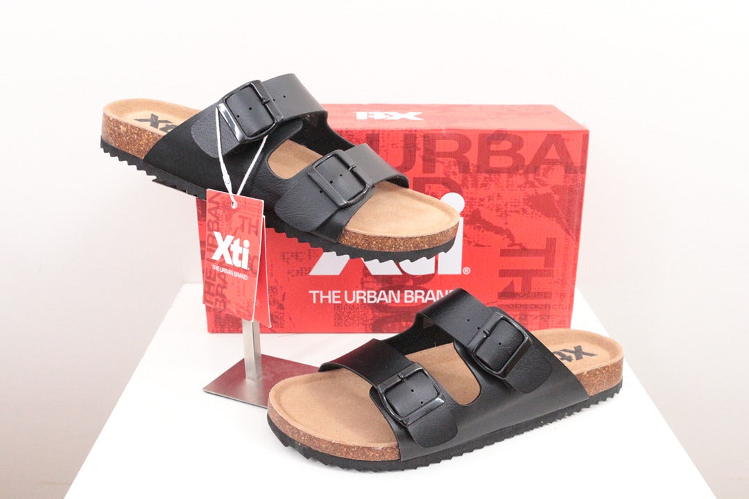 Xti Sandales Mules Simili Cuir Noir 41 Neuves 14