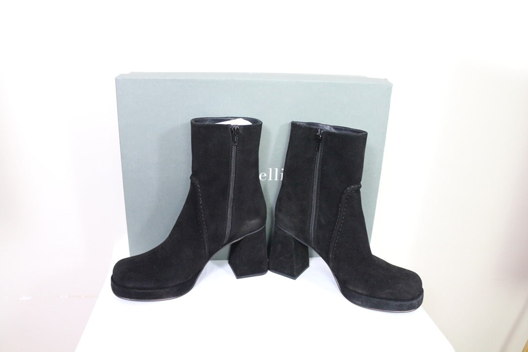 Bottines Minelli Noires En Velours Taille 40 Vintage 90s 3