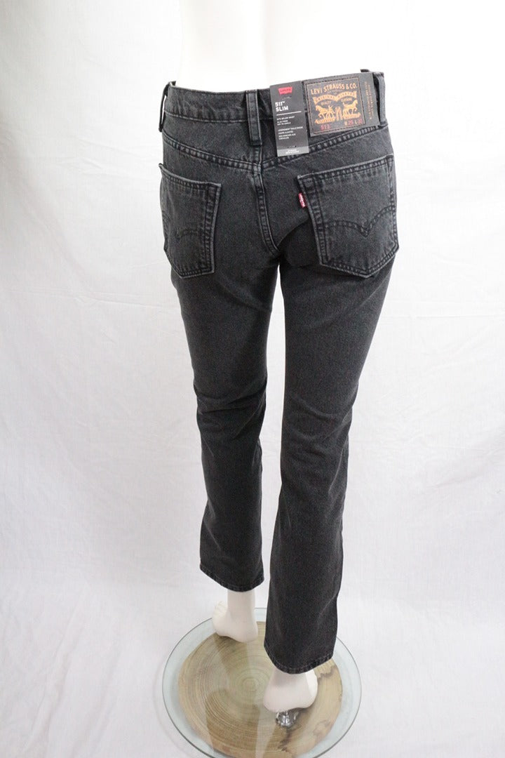 Jean Levi's 511 slim noir denim taille 29 L30 neuf avec étiquette vintage 90s 5