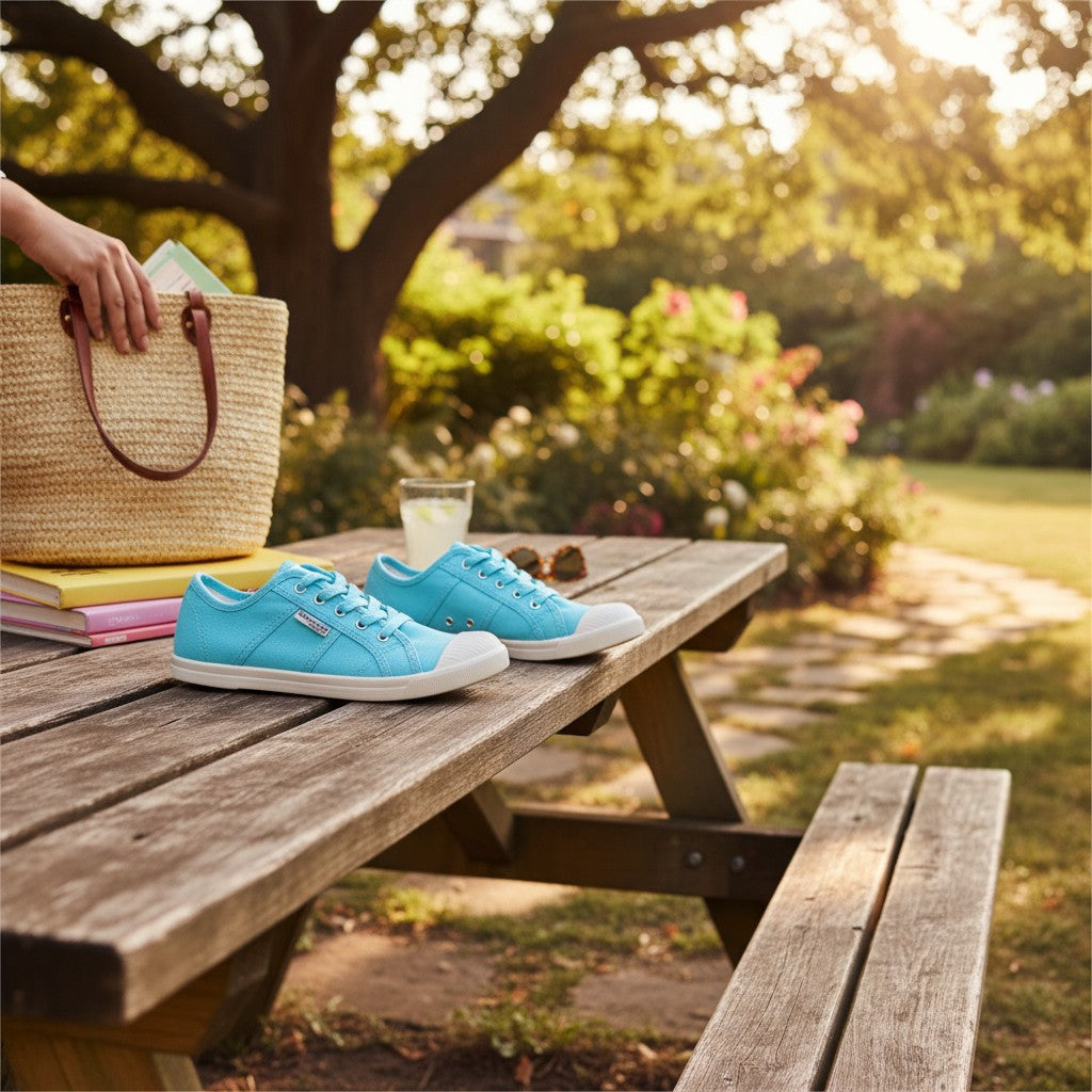 Les Tropeziennes – Sneakers Floride – Baumwolle – Türkis 9