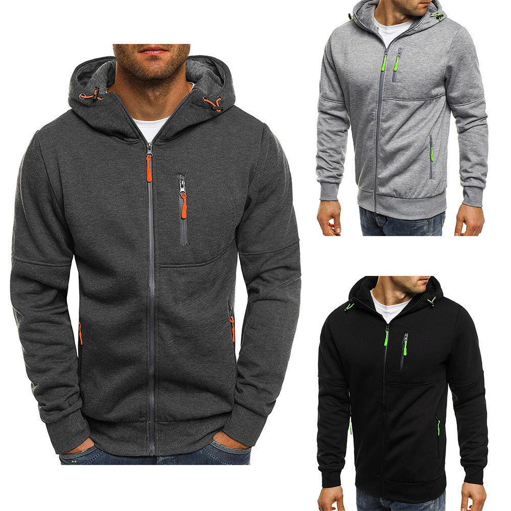 Gilet à capuche en jacquard pour homme, style sport et loisirs, 8 coloris